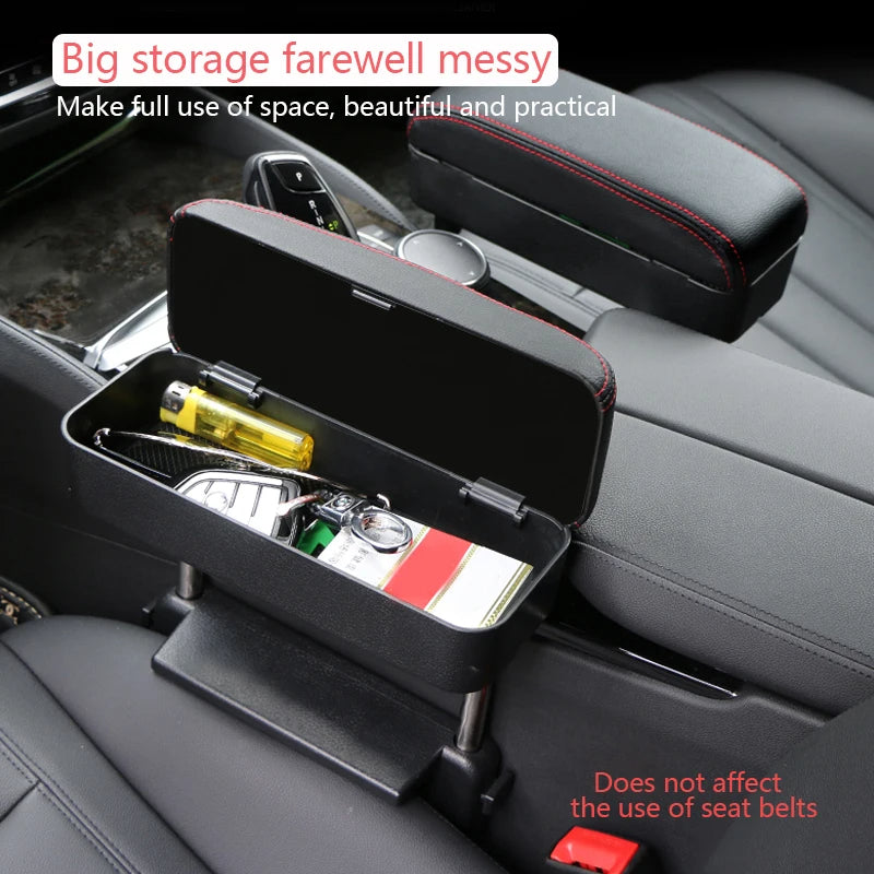 Center Console Pad, Custom-Fit For Car, Carbon Fiber PU Leather Auto Armrest Cover Protector, Waterproof Car Armrest Seat Box Cover (SP8)