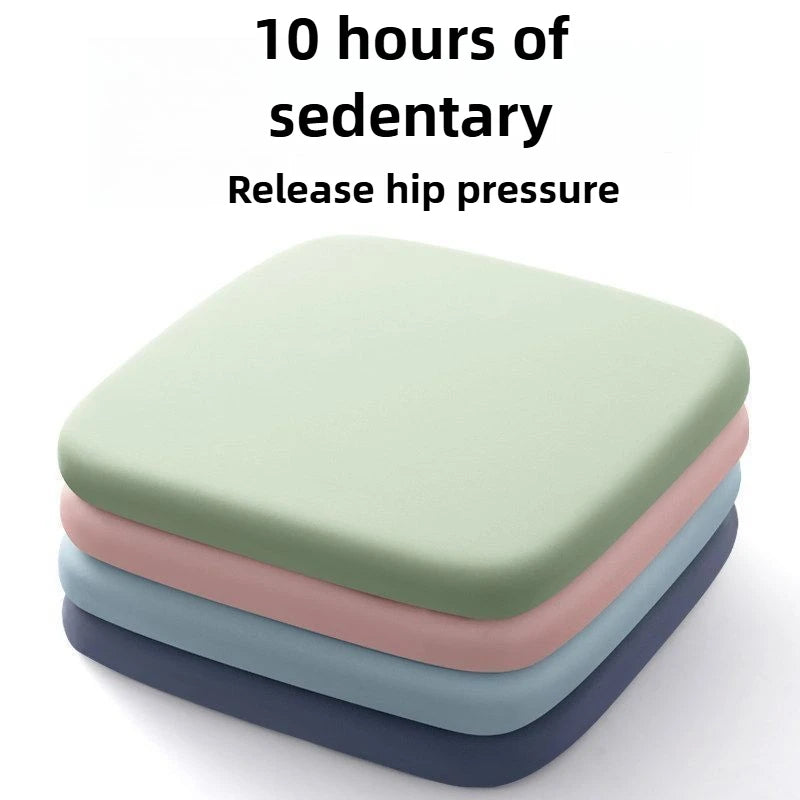 Ergonomic Slow Rebound Foam Seat Cushion – Supportive Pad for Car, Office & Student Seating - Delicate Leather