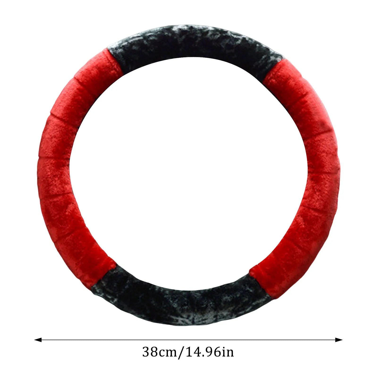 Winter Plush Steering Wheel Cover – Soft Anti-Slip Fluffy Grip, Universal 38cm Warm Driving Protector - Delicate Leather