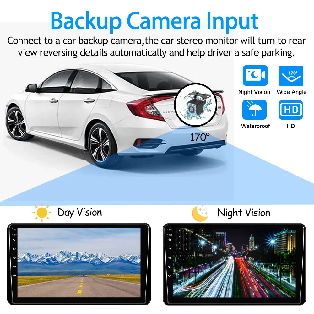 Single Din 9-Inch Car Stereo – Apple CarPlay, Android Auto, Touch Screen Bluetooth Audio with Backup Camera 19 - Delicate Leather