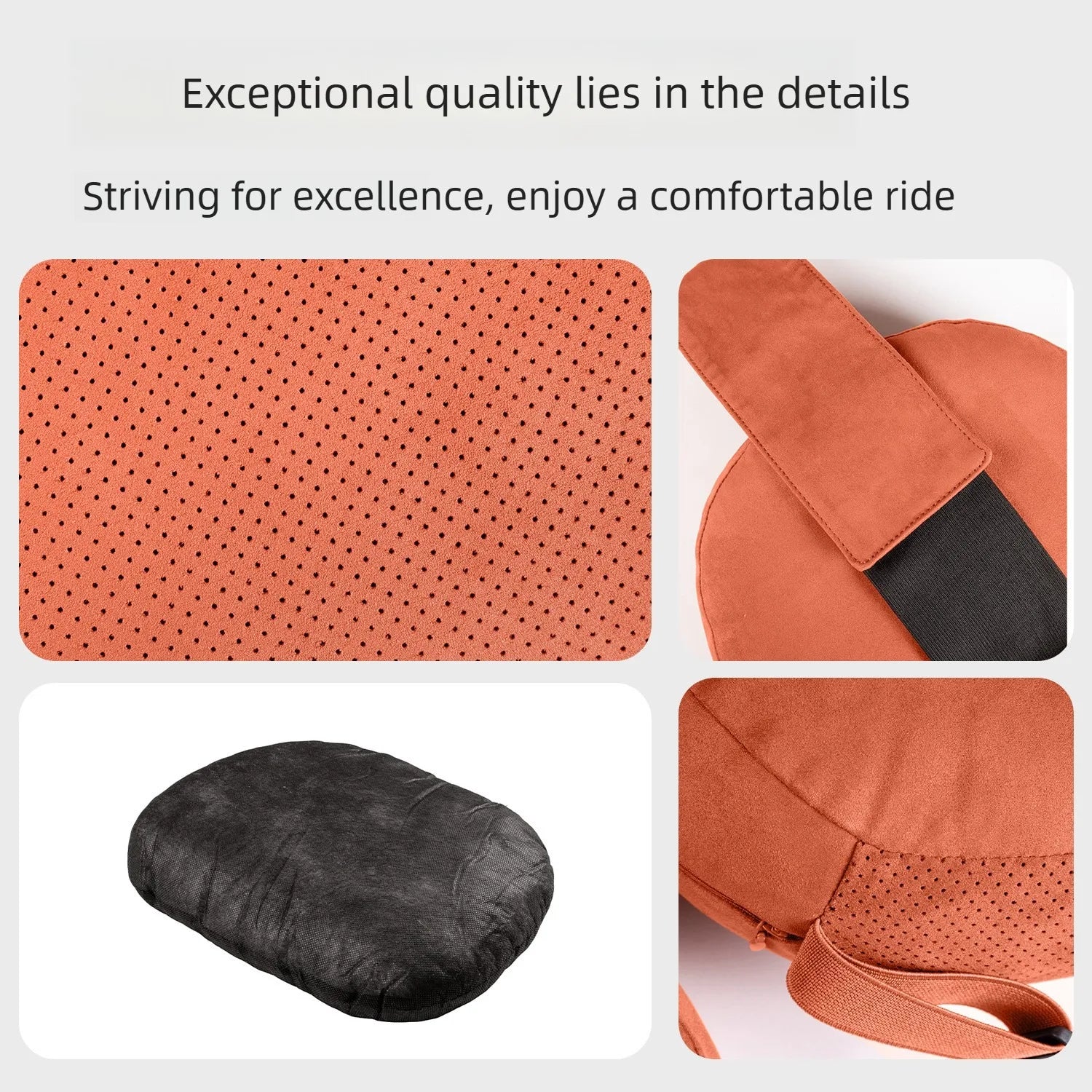 Suede Car Headrest and Lumbar Pillow Set – Universal Neck and Waist Support Cushions for Car Seats - Delicate Leather