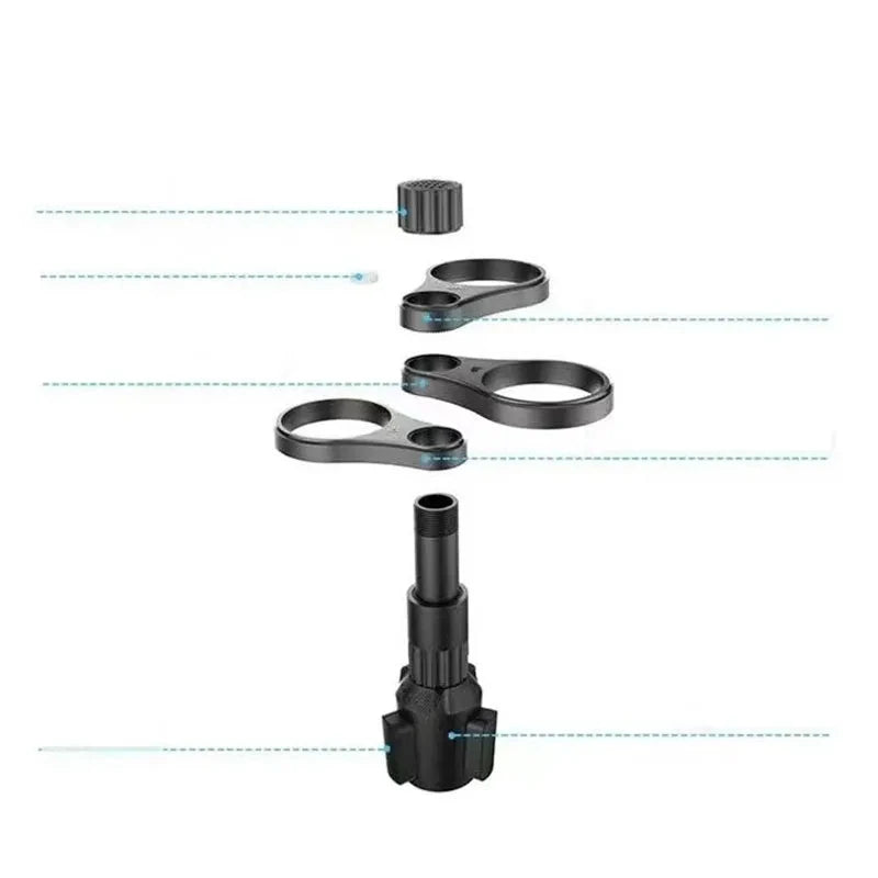 360° Rotating Car Cup Holder Expander – Adjustable Insert Adapter for Bottles & Drinks - Delicate Leather