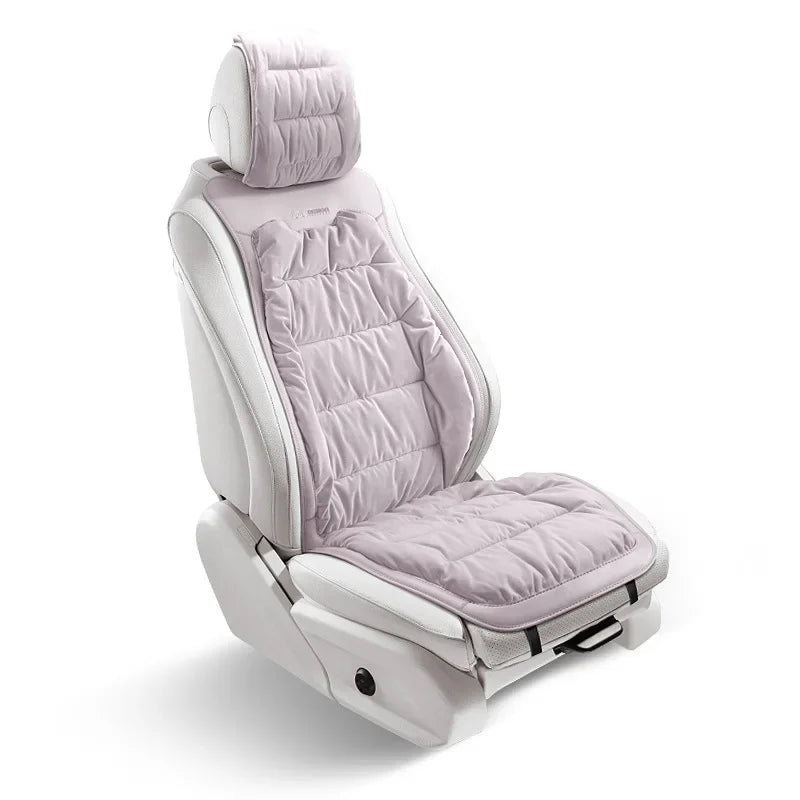Universal Winter Down Car Seat Cover – Soft Breathable Warm Seat Cushion Protector for Car Interior - Delicate Leather