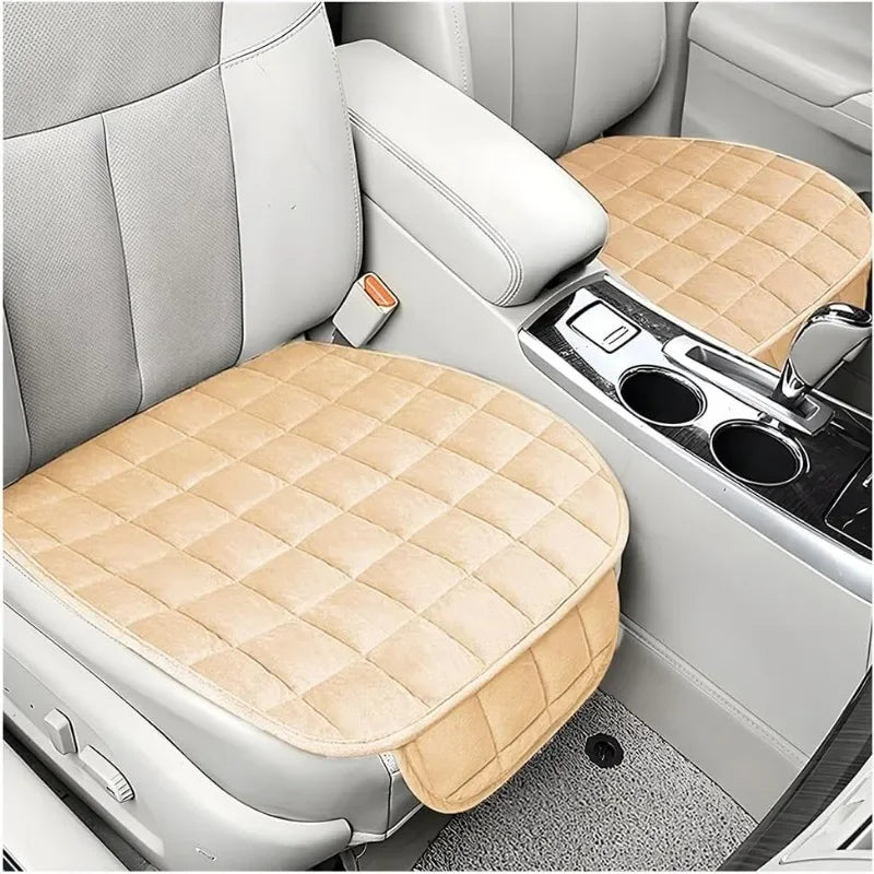 Universal Car Seat Cushion – Non-Slip Pad with Storage Pouch for Vehicle, Office, or Home - Delicate Leather