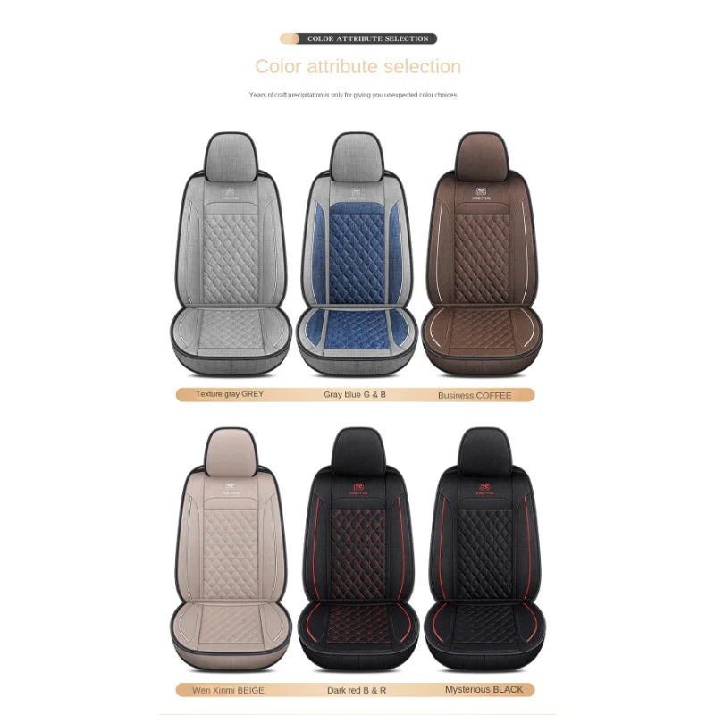 Delicate Leather Deluxe Universal Car Seat Cover Collection: Full Set of Premium Luxury Vehicle Seat Protectors - Delicate Leather