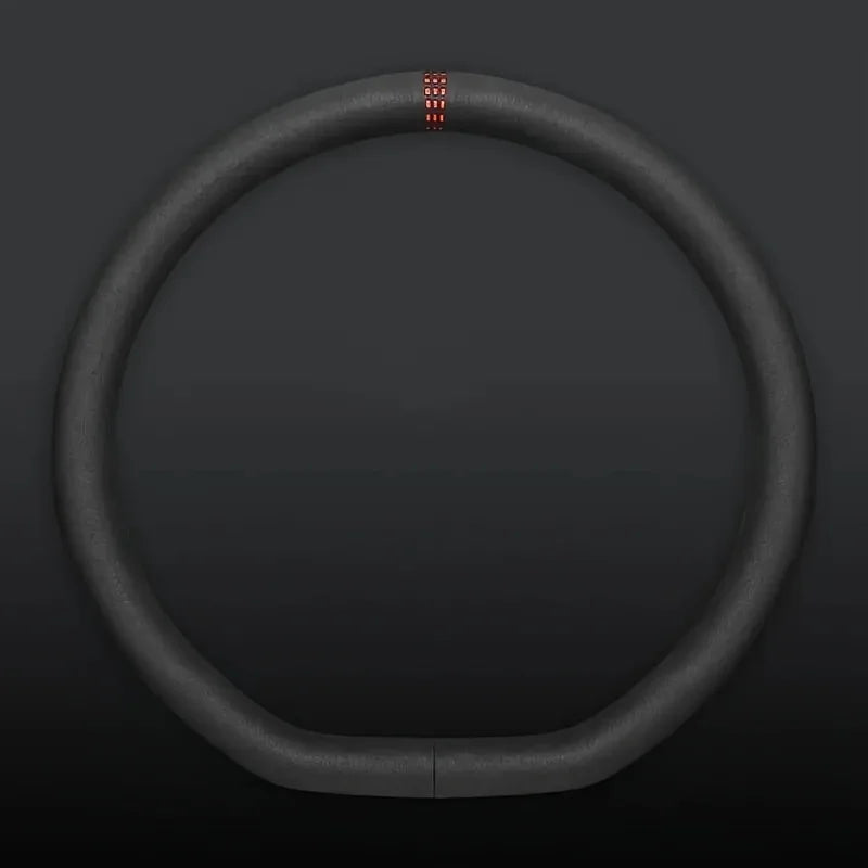 Suede Steering Wheel Cover – Ultra-Thin Non-Slip Grip, Sweat-Absorbent, Universal Fit for 38 cm Wheels - Delicate Leather