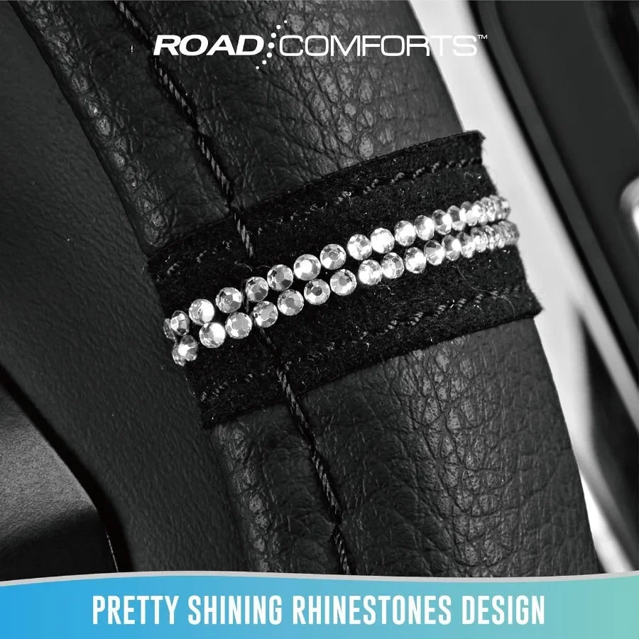 Leopard Print Steering Wheel Cover – Anti-Slip PVC Leather, Universal Fit 14.5–15 Inch - Delicate Leather