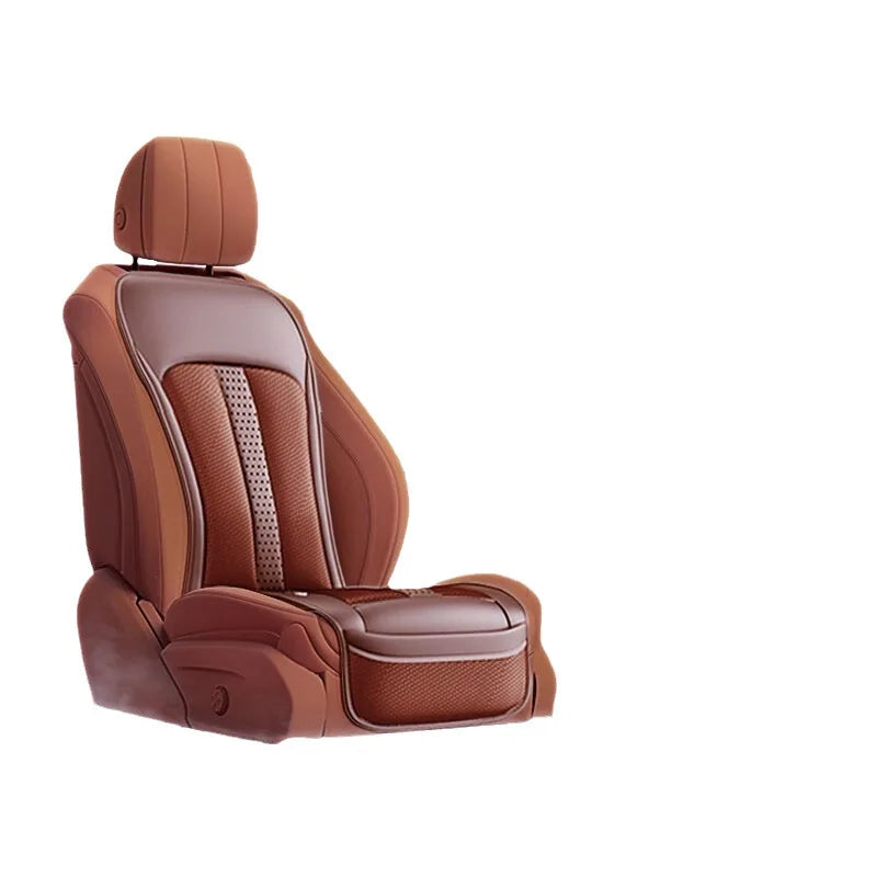 Universal Car Seat Ventilation Cover – Breathable Cooling Cushion for Summer Comfort - Delicate Leather