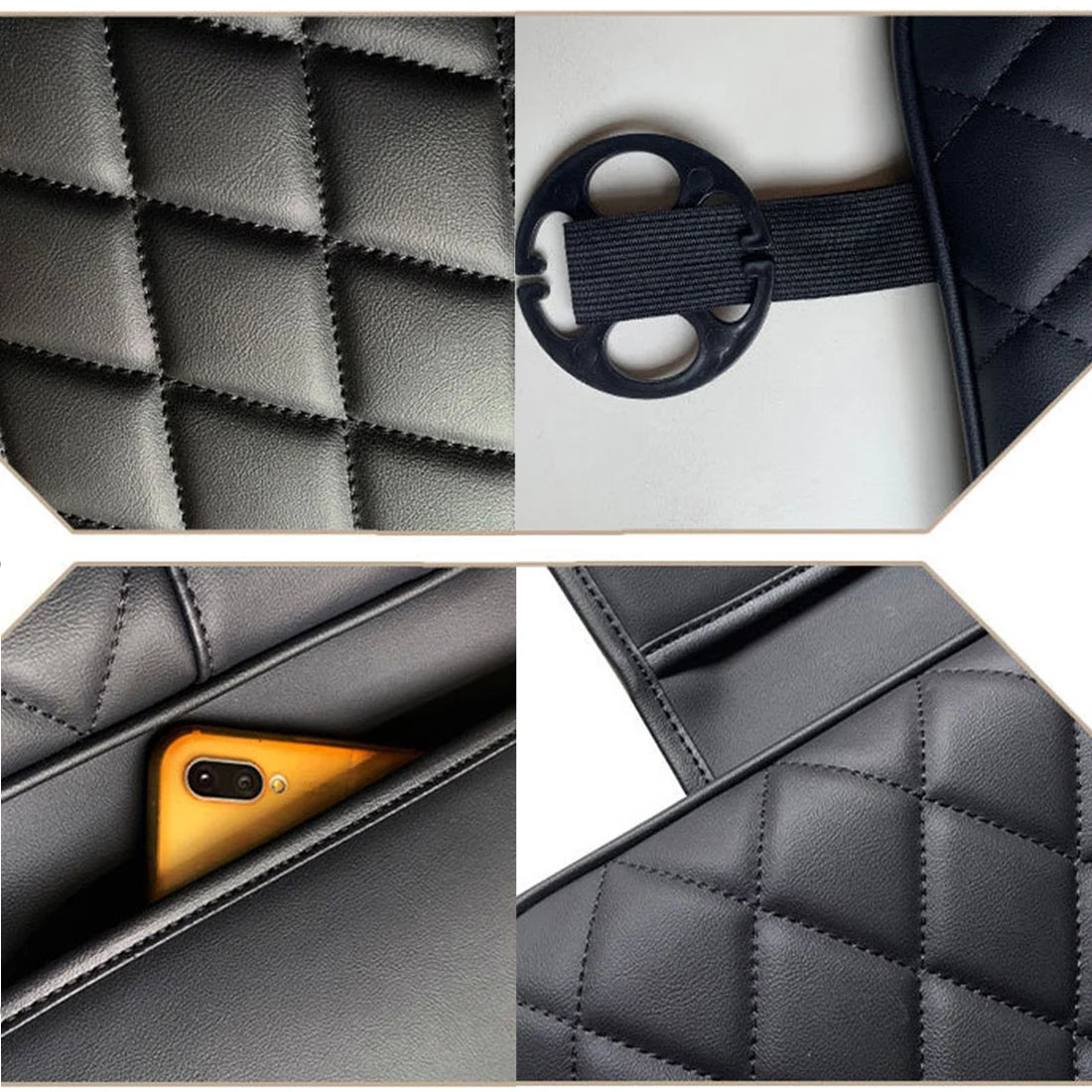 Car Seat Cushion Universal Breathable PU Leather Car Front Seat Cushion Anti Slip Auto Chair Protector Cover 1PC - Delicate Leather