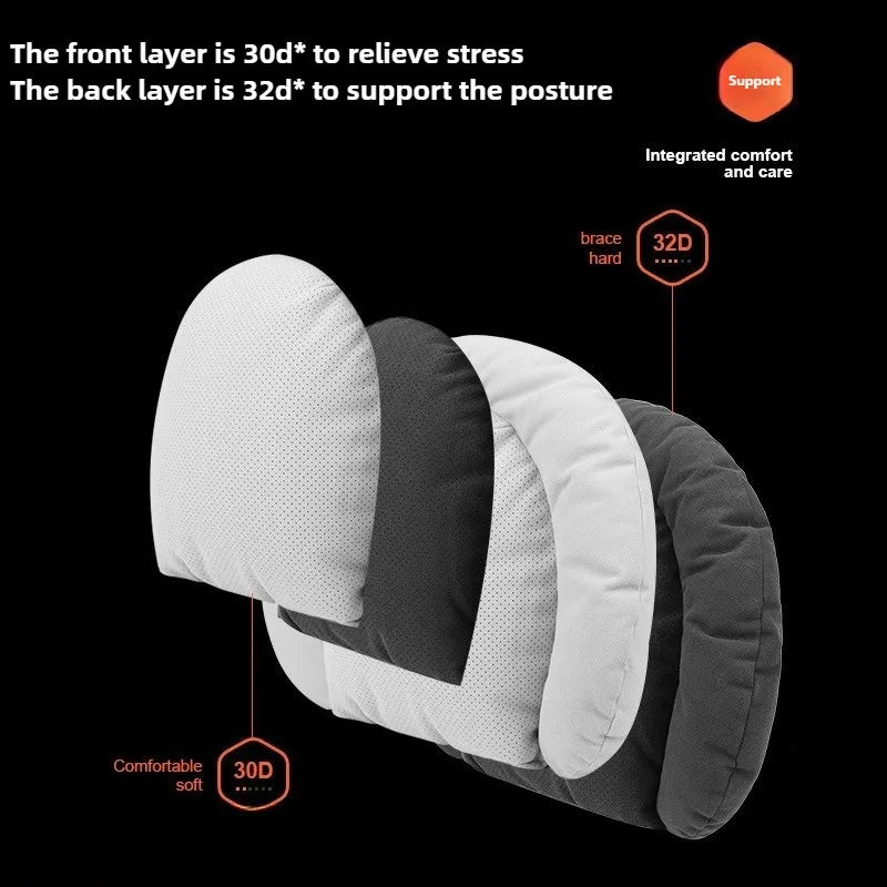 Suede Car Neck Pillow and Waist Cushion – Universal Soft Headrest & Lumbar Support for Comfortable Driving - Delicate Leather