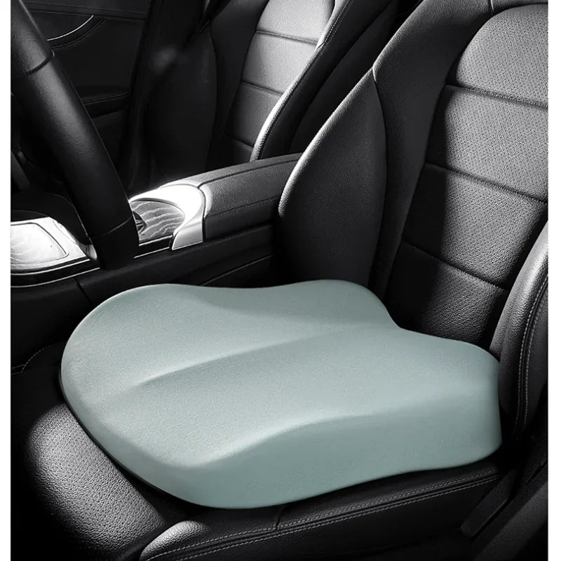 Car Booster Seat Cushion – Height Boost Mat, Breathable Portable Pad for Fatigue Relief - Delicate Leather