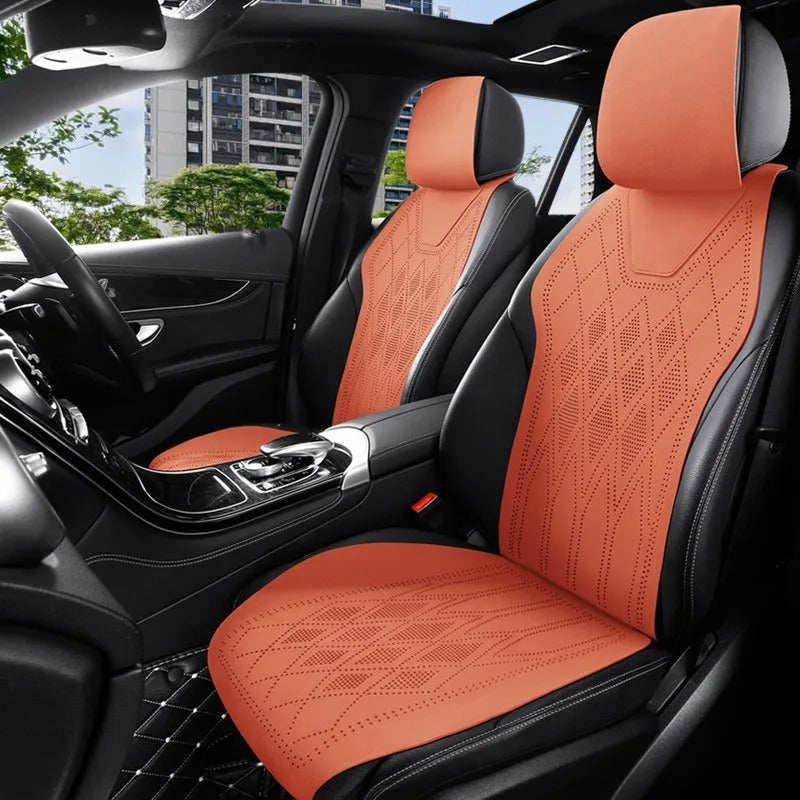 Luxury Suede Car Seat Covers – Universal Full Set Seat Protectors - Delicate Leather