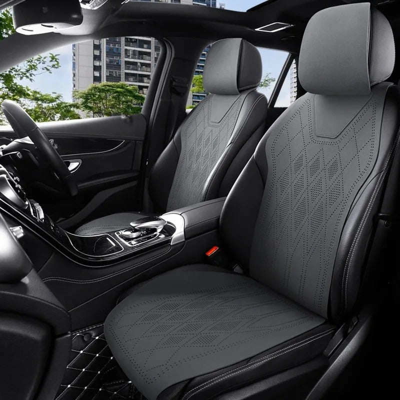 Luxury Suede Car Seat Covers – Universal Full Set Seat Protectors - Delicate Leather
