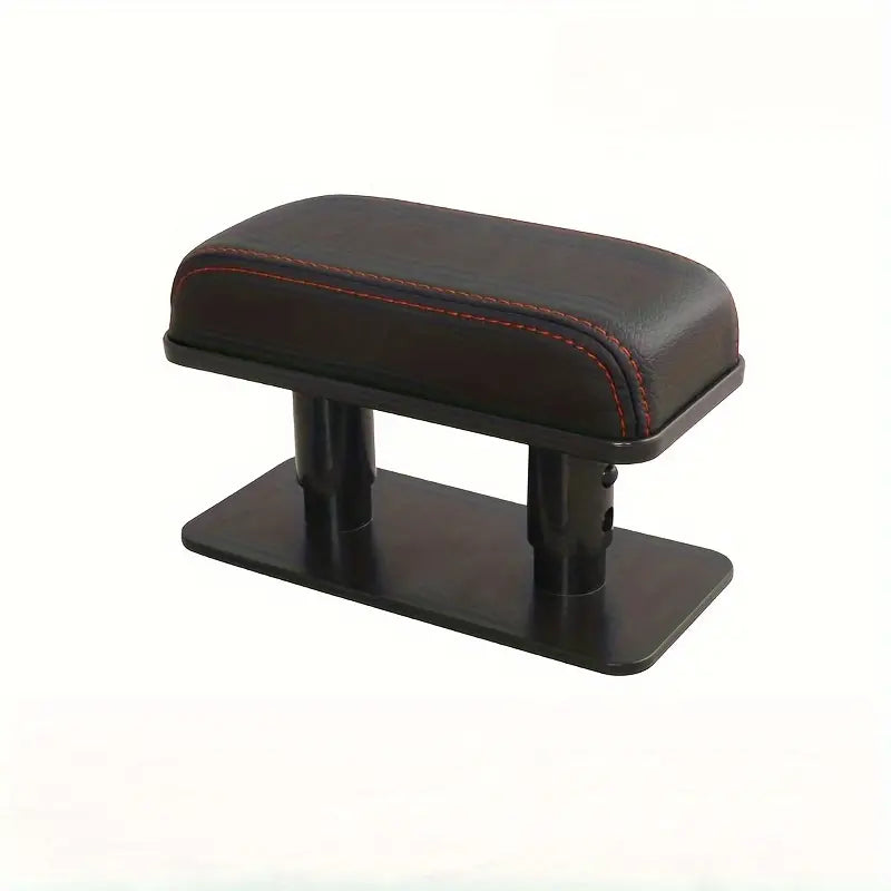 Car Armrest Cushion – PU Leather Adjustable Height Elbow Rest for Left and Right, Center Console Booster for Long-Distance Travel Comfort - Delicate Leather