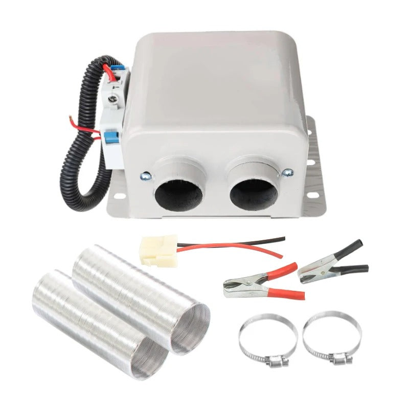1200W 2 Hole Heating Defroster 12V 24V Auto Car Heater Demister Car Electric Heater Heating Fan Windshield Dryer Car Air Heater