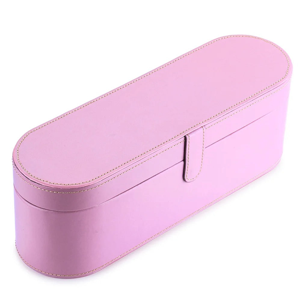 Portable PU Leather Hair Dryer Case – Hard Box Anti-Scratch Cover Pouch for Dyson Supersonic Home Storage - Delicate Leather