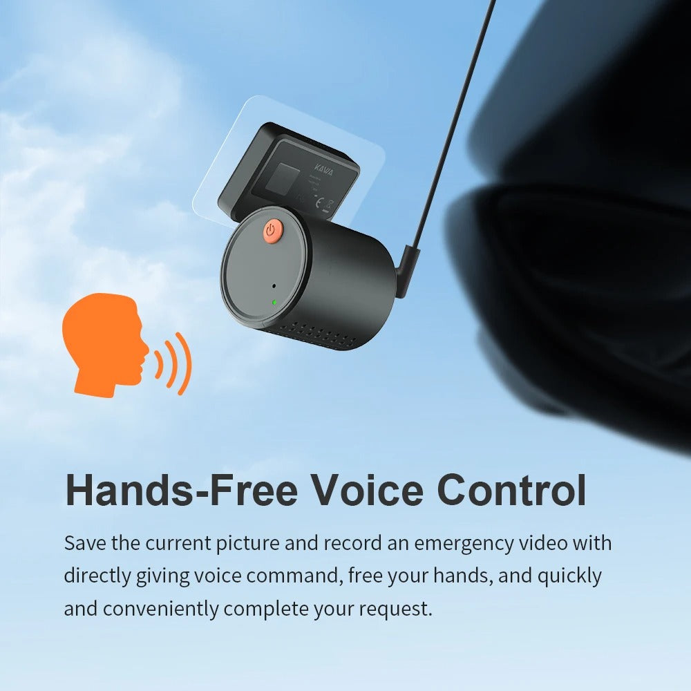 MINI 3 2K Dash Camera for Cars - WiFi, Voice Control, Night Vision, Emergency Recording DVR - Delicate Leather