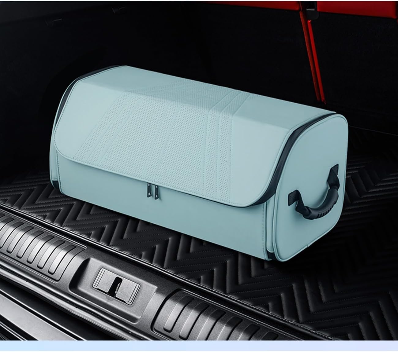 Premium Car Back Seat Organizer - Customized Leather Trunk Car Accessories with High-Quality Storage - Delicate Leather