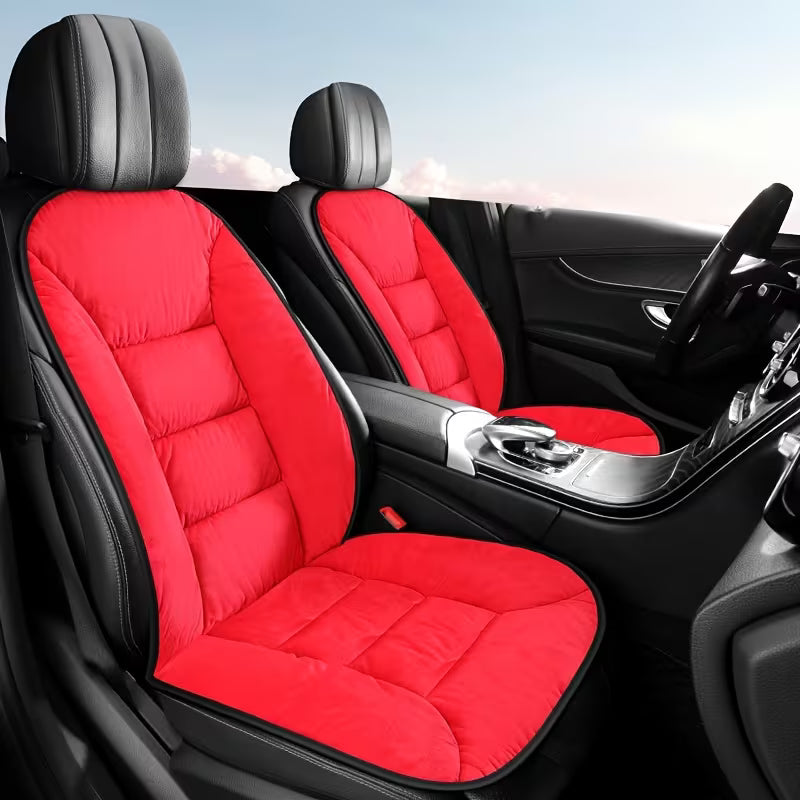 Universal Car Seat Cushion, Soft Plush Seat Pad for Front Seats, Warm Autumn & Winter Car Seat Cover - Delicate Leather