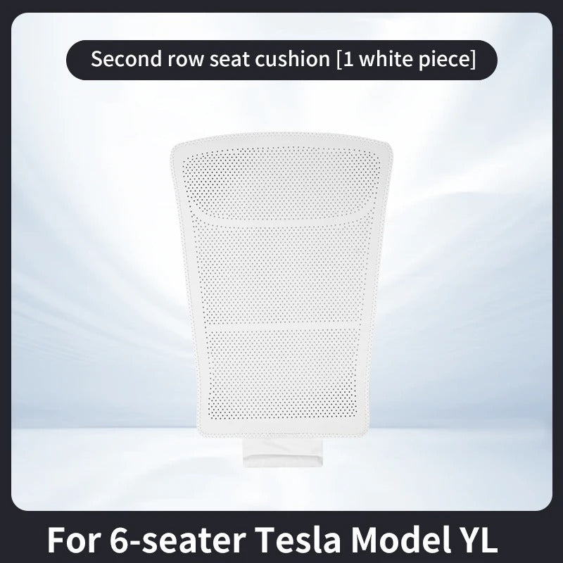 For 6-seater Tesla Model YL Car Seat Cushion Set – Front & Rear Seat Protection Cushions - Delicate Leather