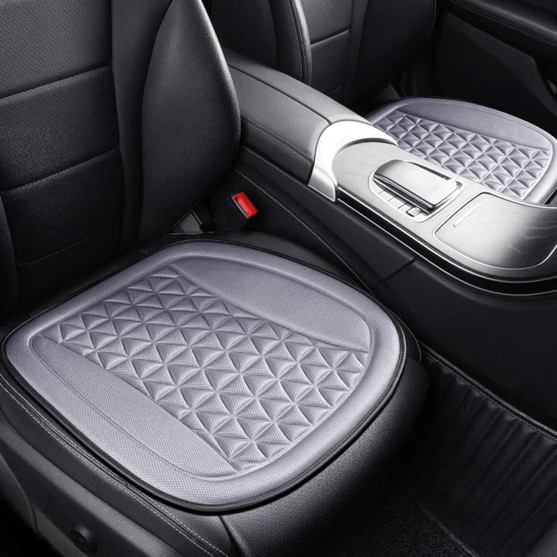 Car Seat Cushion with Memory Foam – Non-Slip Comfort Pad for Vehicle, Office Chair & Home Use - Delicate Leather