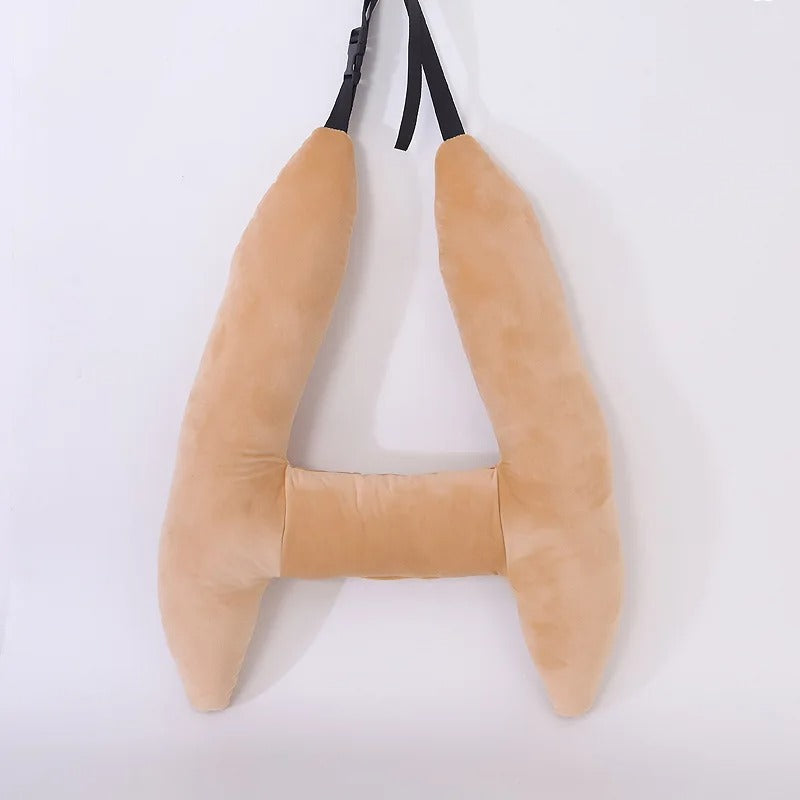 Cute Animal Pattern Kid Neck Head Support U-Shape Travel Pillow - Delicate Leather