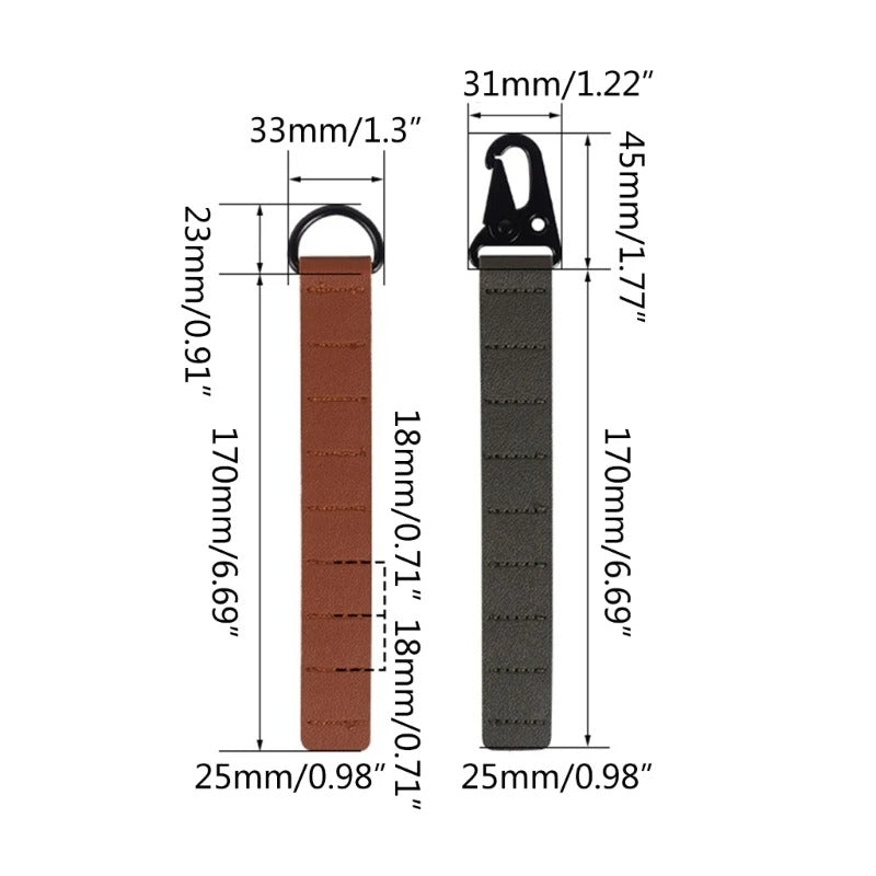 8-Hole PU Leather Tent Stakes Storage Chain - Portable Tent Peg Organizer Bag for Outdoor Camping - 2 PCS - Delicate Leather