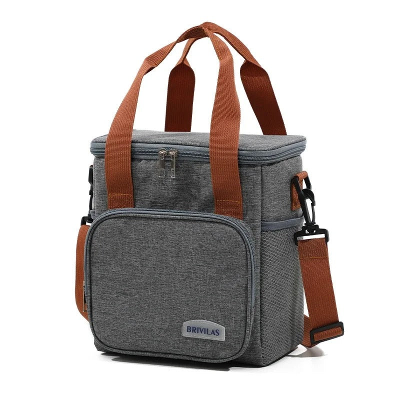 Outdoor Thermal Picnic Cooler Bags Portable Camping Lunch Bag Food Insulated Case - Delicate Leather