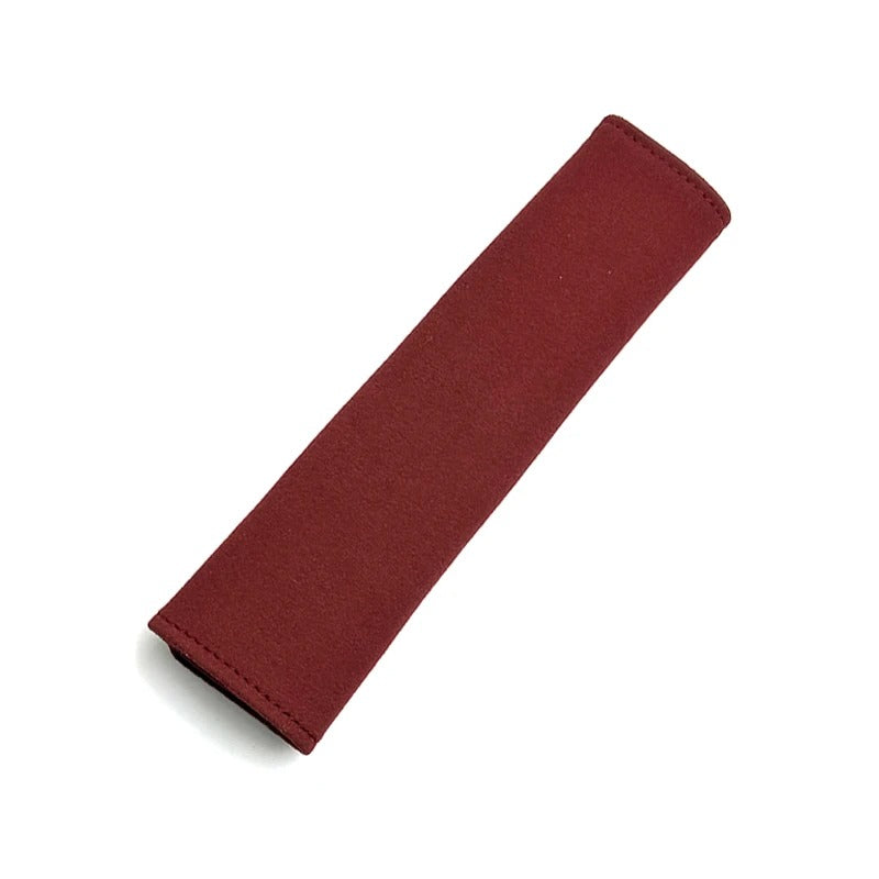 Universal Suede Seat Belt Shoulder Pad – Soft Leather Strap Protector for Car, Truck, and Travel Use - Delicate Leather
