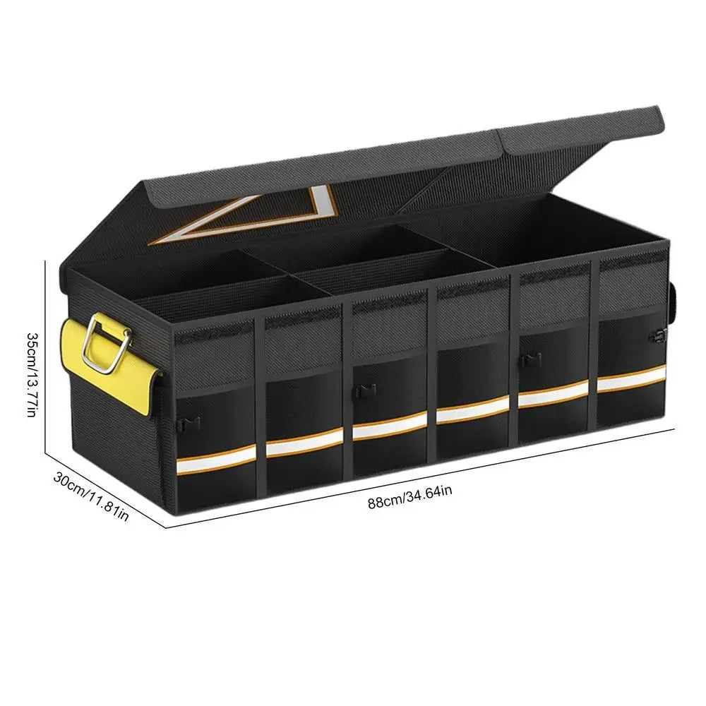 Foldable Car Trunk Storage Bag with Multi-Pockets – Large Capacity Oxford Trunk Organizer - Delicate Leather