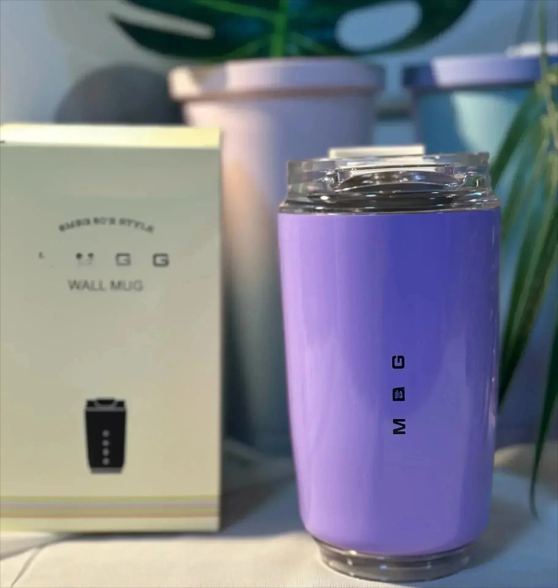 320ml Milky White Stainless Steel Tumbler – Insulated Thermos Cup for Coffee, Water & Travel - Delicate Leather
