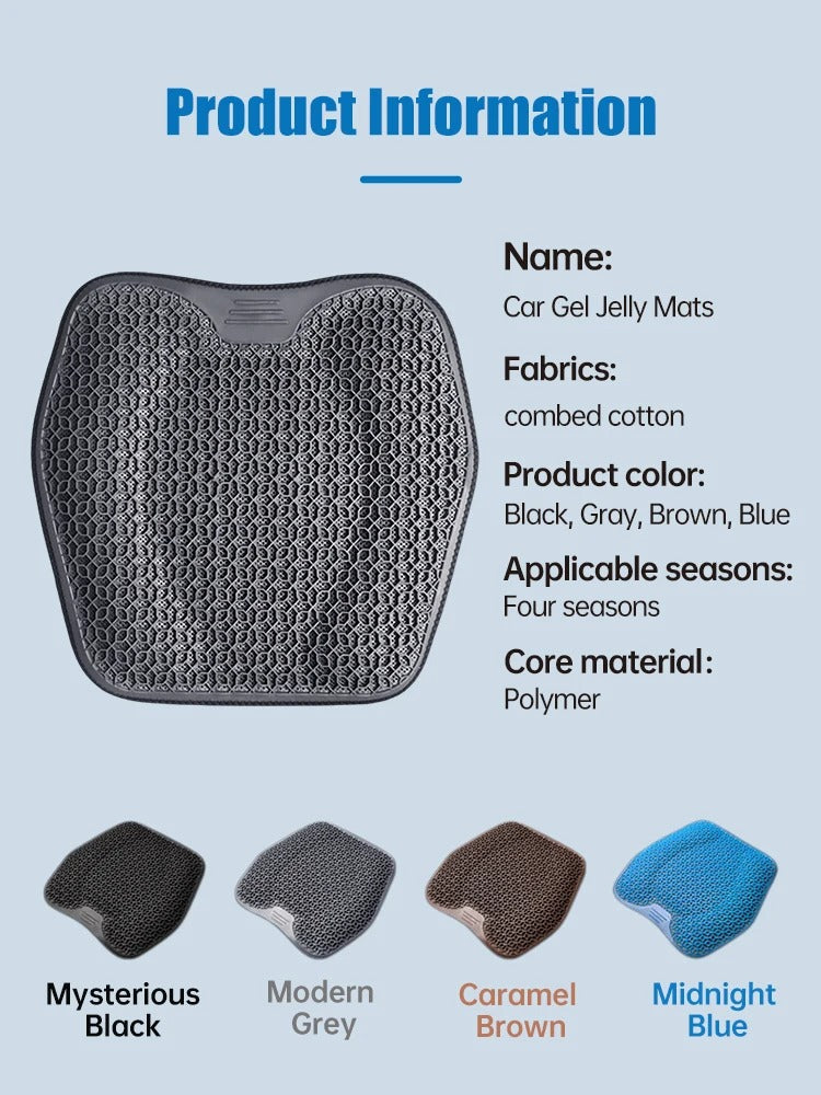 Gel Honeycomb Seat Cushion – Breathable Silicone Egg Pad for Car, Office Chair & Home | 4-Season Comfort