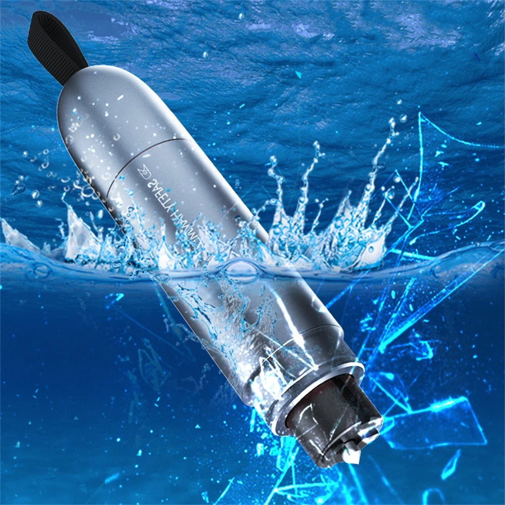 Mini Car Hammer Safety Supplies - Emergency Glass Breaker and Seat Belt Cutter for Car Security and Escape - Delicate Leather