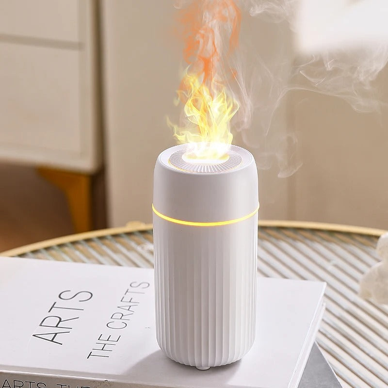 Imitate Fire Flame Car Humidifier Air Freshener - Delicate Leather