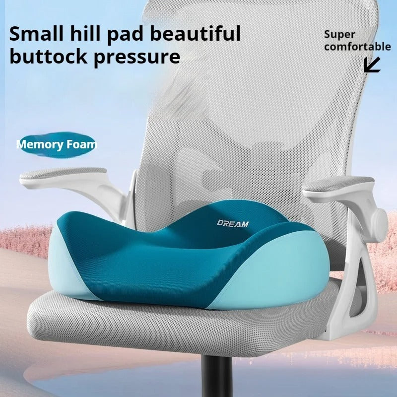 Memory Foam Office Chair Seat Cushion – Comfortable Donut Pillow with Washable Cover for Office, Home & Car - Delicate Leather
