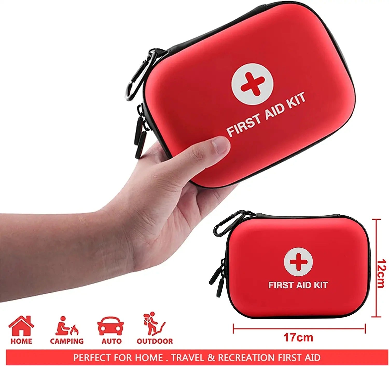 Empty Medical First Aid Storage Bag Small PU EVA Bag Case for Household Outdoor Travel Camping Equipment Medicine Survival - Delicate Leather