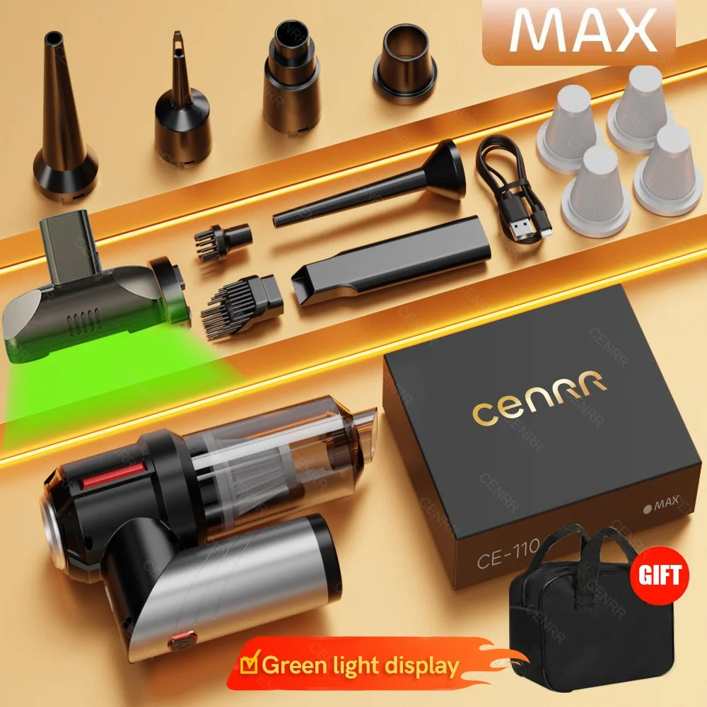 Mini Cordless Car Vacuum Cleaner – Portable & Powerful Handheld Blower - Delicate Leather