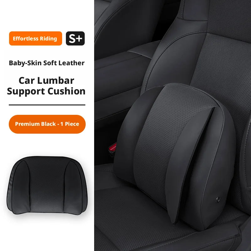 Car Headrest Neck Pillow – Memory Foam Seat Support Cushion Universal Interior Accessory - Delicate Leather