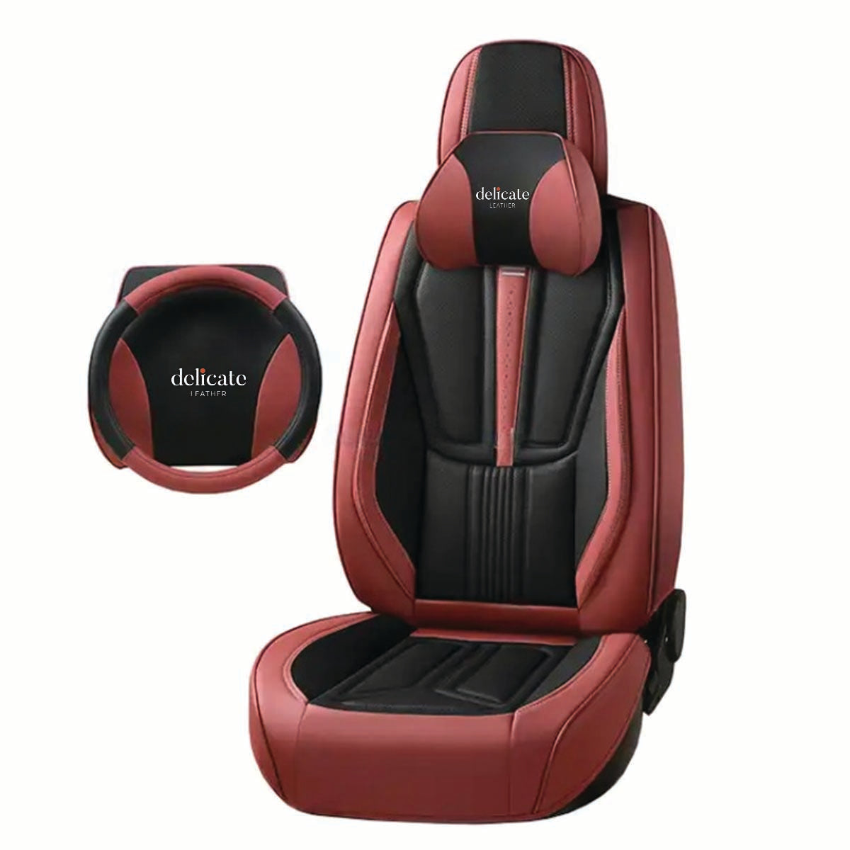 Delicate Leather Car Seat Covers Universal Waterproof Custom-Fit 5D Leather Car Seat Covers, Four-Season Durability, Complete 13-Piece Set for Five Seats - Delicate Leather