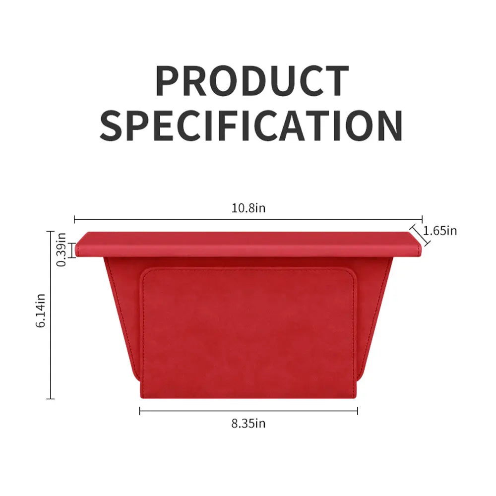 Car Seat Gap Plug & Organizer – Suede Storage Folder with Magnetic Closure, Anti-Drop, Noise Reduction - Delicate Leather