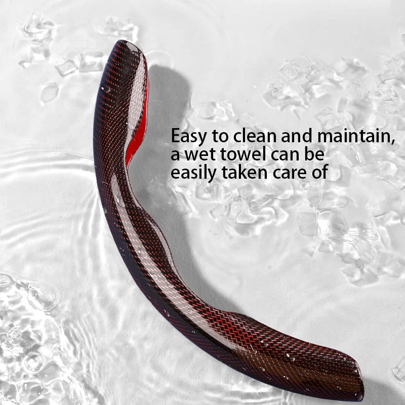 3PCS Python Pattern Steering Wheel Cover – Ultra-Thin Anti-Slip Grip, Universal Fit Interior Accessory - Delicate Leather