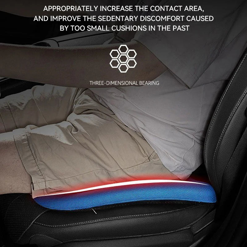Cooling Gel Seat Cushion – Honeycomb Design for Car, Office, Home & Yoga - Delicate Leather