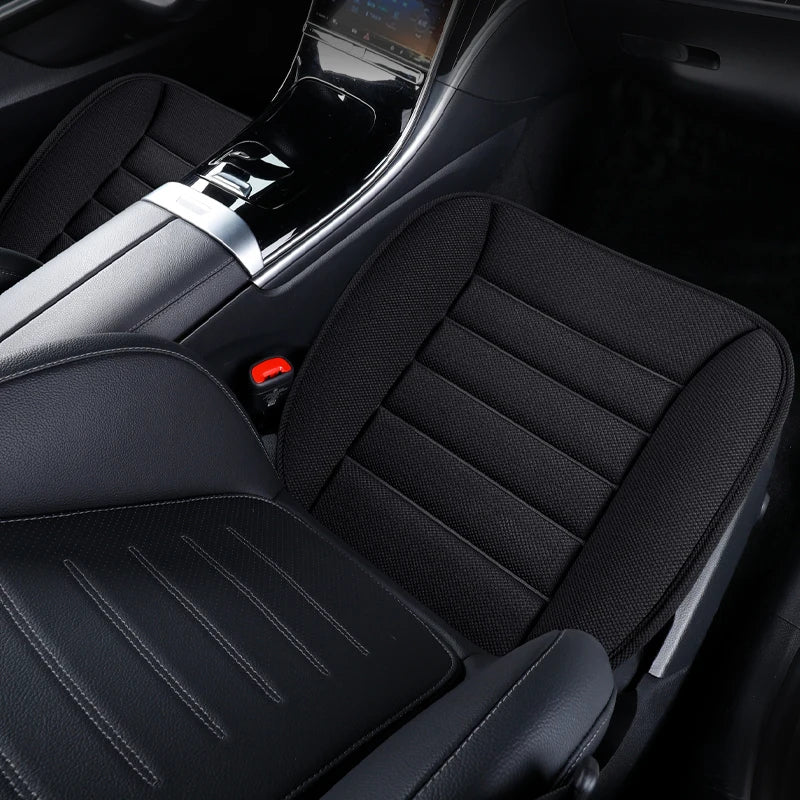Linen Cotton Car Seat Cushion – Breathable Universal Seat Cover Pad for Vehicle Interiors - Delicate Leather