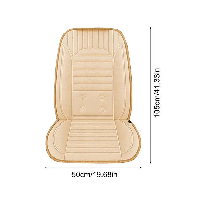 Car Seat Heater – 12V Heated Seat Cushion with 3 Heating Modes, Universal 105×50 cm Plush Seat Warmer for Car, Home & Office - Delicate Leather