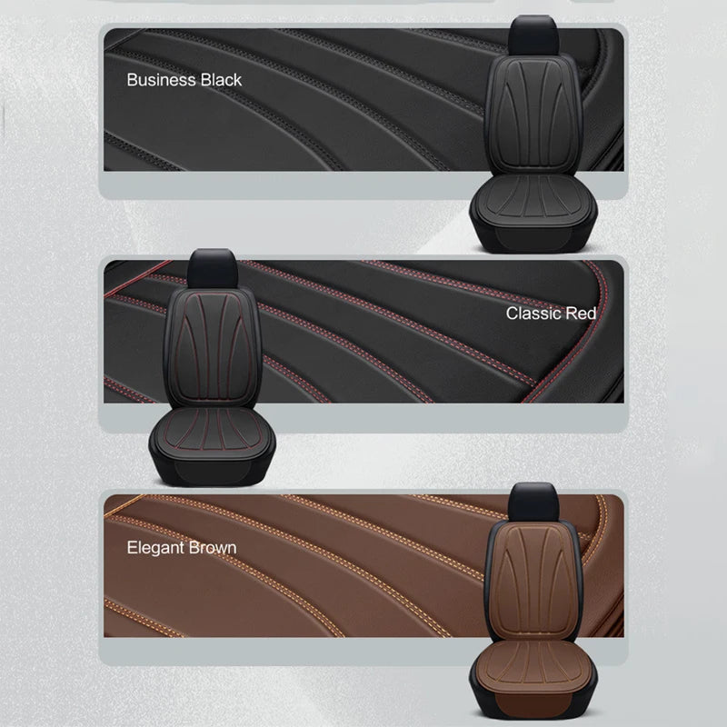 Universal PU Leather Car Seat Cushion – Breathable, Durable Chair Pad for All Seasons - Delicate Leather