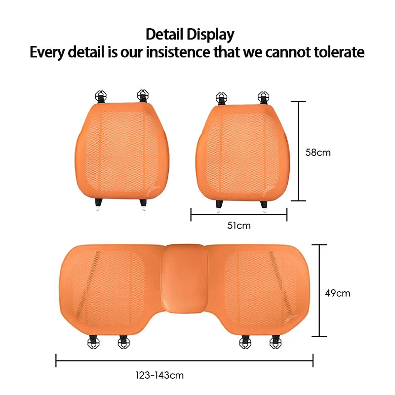 Four Season Universal Car Seat Cushion PU Leather Protector Mat - Breathable High Rebound Sponge Seat Cover - Interior Accessories - Delicate Leather