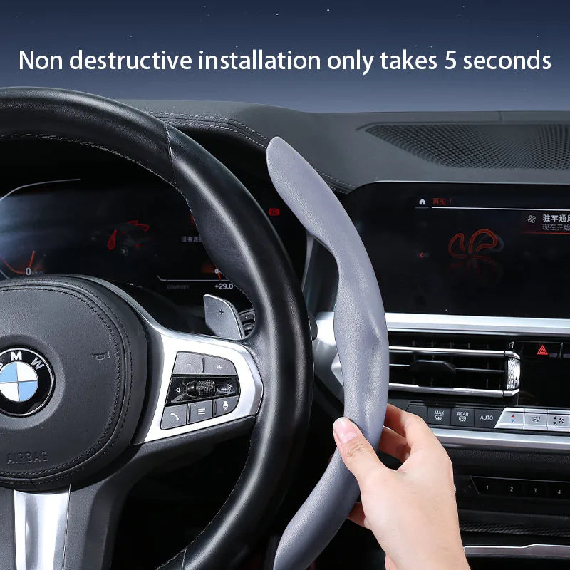 Mini Pattern Steering Wheel Cover – Ultra-Thin Anti-Slip Grip, Secure Fit, Universal Interior Accessory - Delicate Leather