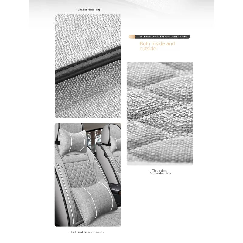 Delicate Leather Deluxe Universal Car Seat Cover Collection: Full Set of Premium Luxury Vehicle Seat Protectors