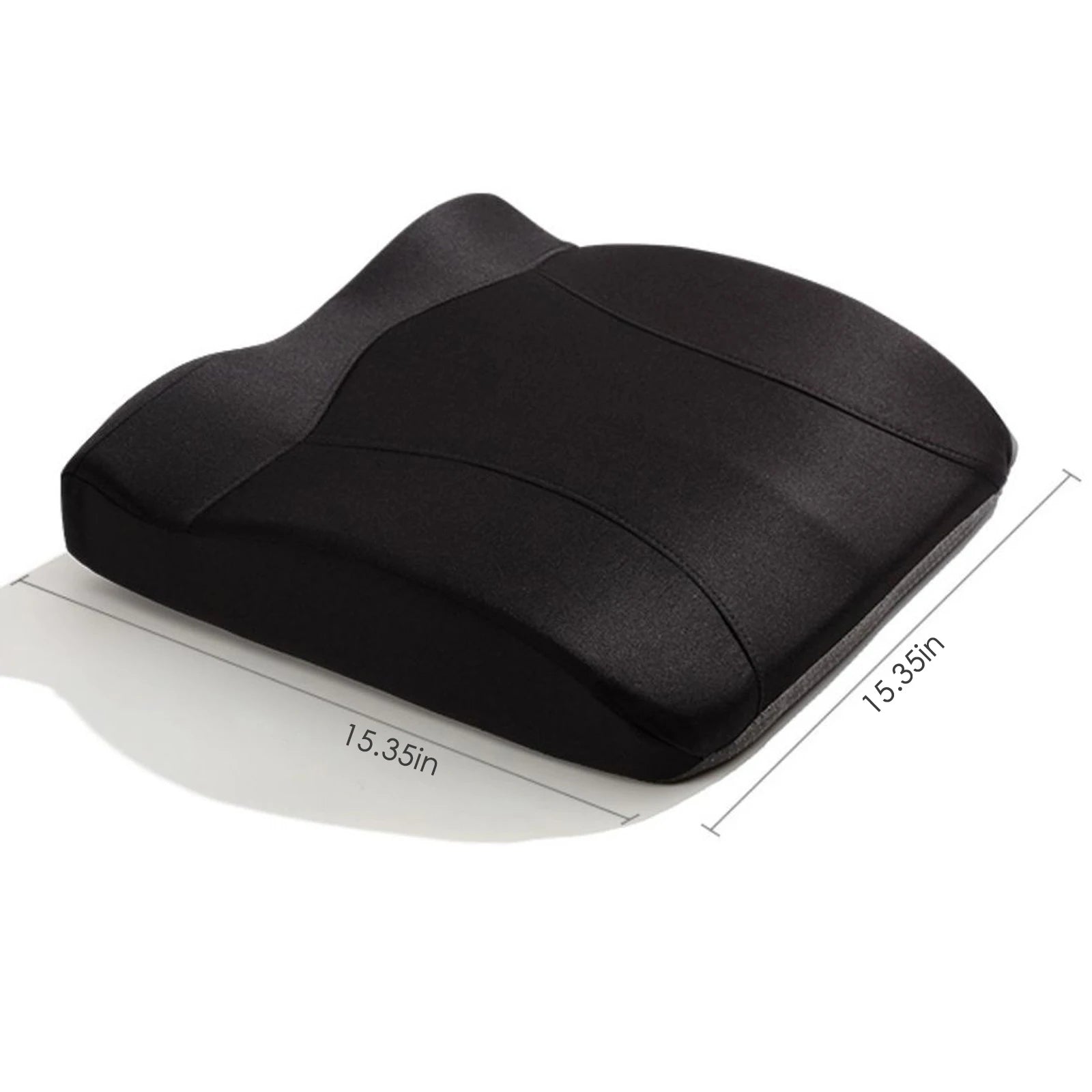 Car Booster Seat Cushion for Driver – Raised Memory Foam Seat Pad, Height-Enhancing Comfort Cushion with Washable Cover - Delicate Leather