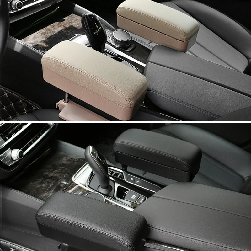 Center Console Pad, Custom-Fit For Car, Carbon Fiber PU Leather Auto Armrest Cover Protector, Waterproof Car Armrest Seat Box Cover (SP8)